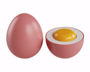 Enjoy vibrant pink eggs, a playful twist on breakfast classics, perfect for modern healthy lifestyle campaigns and creative culinary projects