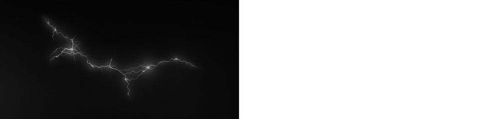 Png White Bright Branching Lightning Overlay PNG on transparent background