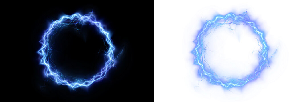 Png Electric Blue Plasma Ring Overlay PNG on transparent background