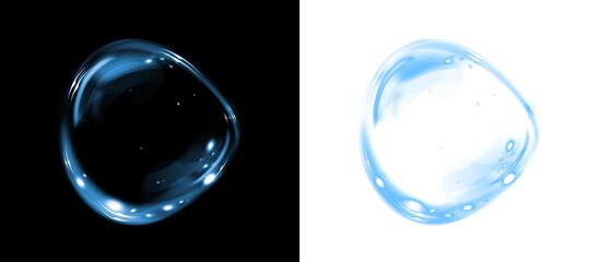 Png Blue Bubble Ring Overlay PNG on transparent background