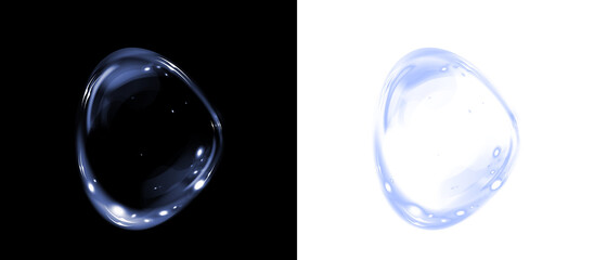 Png Blue Soap Bubble Sphere PNG Overlay on transparent background