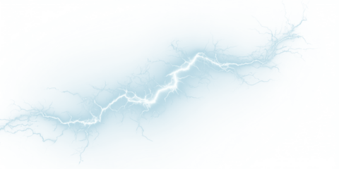 Blue and white lightning streaks strike across stormy skies. Each flash reveals hidden clouds. Energy pulses through the dark night. PNG