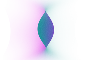 Abstract Intersecting Curves of Magenta and Teal with Transparent Overlay Light Leak White Edges graphic design