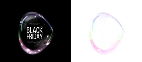 Png Black Friday Multicolor Gradient Overlay PNG on transparent background