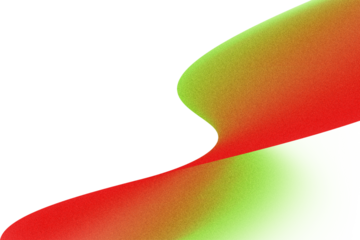 Abstract Red Staircase Shape with Gradient Red-Green Wave and Transparent Overlay Light Leak White Blocks graphic