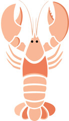 minimal lobster vector drawing, continuous single stroke style