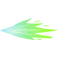 Vibrant Blue Green Energy Blast Effect with Transparent Background Simple Graphic Element