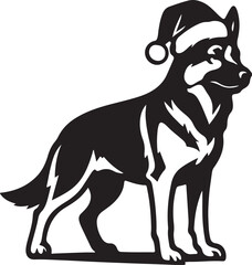 A_vector_illustration_features_a_German_Shepherd_d.eps