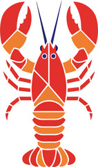 Geometric Lobster Vector Logo in Minimal Modern Design