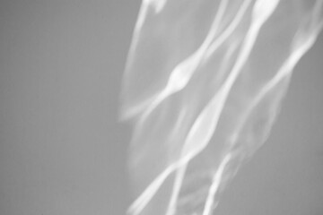 Abstract shadow drop on white wall background overlay mockup effect