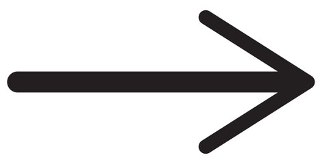 Long arrows icon set. Vector set of trendy long arrows left and right in flat style. Replaceable vector design. Long red curved arrow. Red long arrow vector icon. Flat style long arrow symbol.