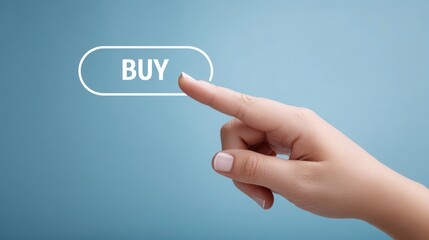 Fototapeta premium Business A hand pressing a digital 