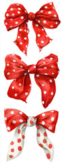 set of red bows