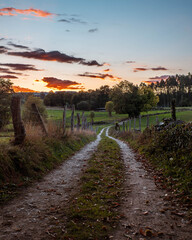 Path in the Lugo Mountains, Galicia, Spain. This region in northwestern Spain is teeming with stunning and uncrowded hiking trails