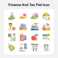 Banking, Payments and Investment Services Flat Icons Set 3