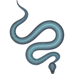 Pixel Art Neon Snake Design With Translucent Body and White Background