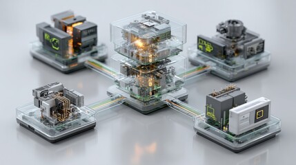 Industrial equipment collection representing the future of technology and ai transformation architecture roadmap concept