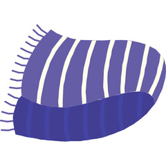 Cozy Purple Striped Scarf with Fringes Warm Winter Accessory for Cold Weather Protection and Stylish Comfort