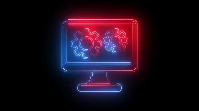 Glowing System Optimization saber animation with black background.