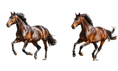 Naklejka premium Set of Horse Isolated on Transparent Background. PNG