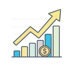 Colorful Business Growth Arrow