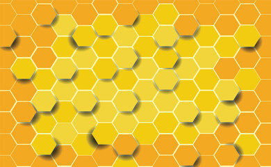 Yellow hexagon background