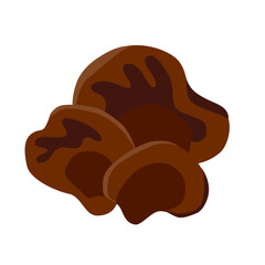 きくらげの主線無しイラスト