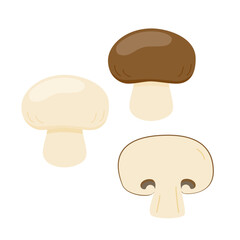マッシュルームの主線無しイラスト