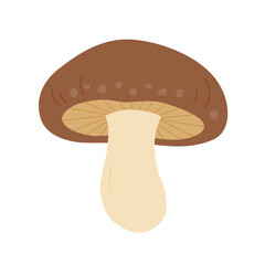 しいたけの主線無しイラスト