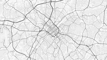 Charlotte City Map Minimalist Black