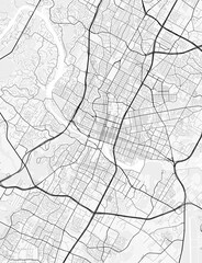Austin City Map. Minimalist black and white line art poster for printing, wallpaper, wall art for home and office decor