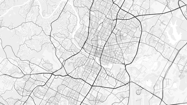 Austin City Map. Minimalist black and white line art poster for printing, wallpaper, wall art for home and office decor