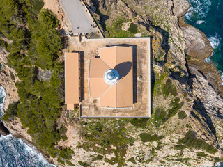 Faro de Capdepera en la Isla de Mallorca, Baleares