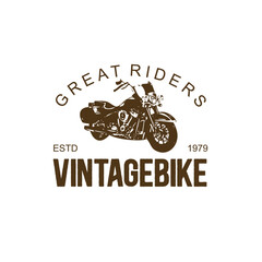 Vintage motorcycle emblem evoking great riders and classic bike heritage showcasing timeless design