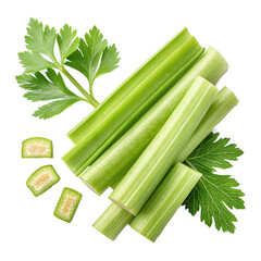 Celery sticks bias-cut PNG (transparent)