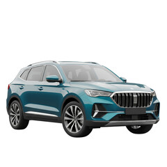 Teal crossover vehicle, clean lines, elegant styling, modern design, showcasing automotive