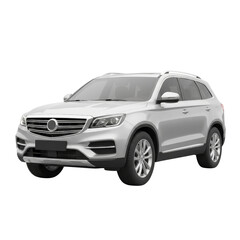 Sleek silver suv presentation on transparent stage, emphasizing modern vehicle aesthetic on