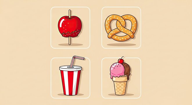 Delicious Fairground Treats and Refreshments Collection.