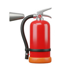 Fototapeta premium Red fire extinguisher isolated on transparent background