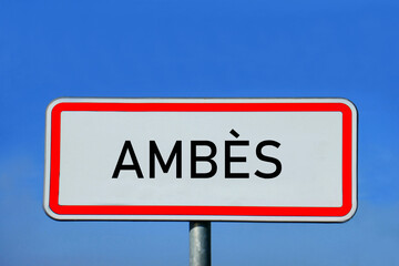 Obraz premium place-name sign Ambès