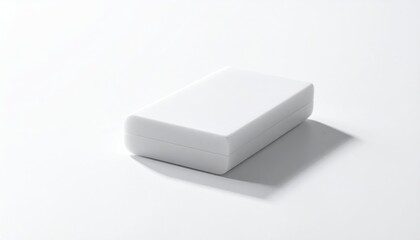 Plain white rectangular box with rounded edges and soft shadow