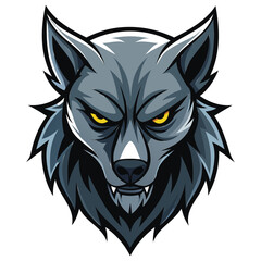 Fototapeta premium Generative Design Fierce Werewolf Head Mascot Growling Monster Logo Art