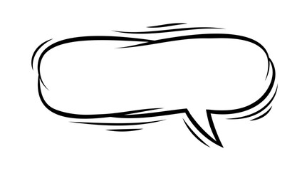 Cartoon speech bubble. Pop art illustration in comic style.