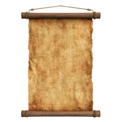 Old scroll with wooden roller