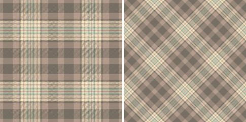 Textile seamless check of vector texture plaid with a tartan background pattern fabric. Set in cream colors for Easter fashion ideas, stylish celebration.