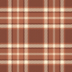 Cozy  earthy plaid pattern with warm hues. Seamless design evokes autumn, rustic charm. Ideal for textiles, backgrounds, and seasonal designs.