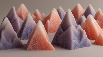 Abstract soft pastel color mountains 