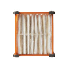 Square filter with layered material, orange frame, black corners
