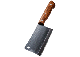 Meat cleaver knife isolated on transparent or white background