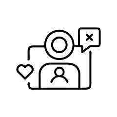 Obraz premium Blogging icon illustrating user engagement and interaction features 